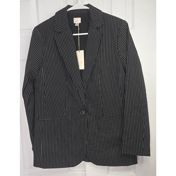a new day Jackets & Blazers - A New Day Women's Black Striped Blazer- Size XS